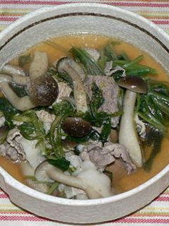 豚肉と壬生菜のさっと煮-レシピのメイン写真
