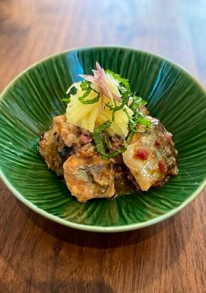 簡単！濃厚コク旨梅だれで＊鯖缶の薬味和え-レシピのメイン写真