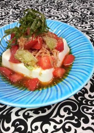 ☆トマトとなめたけの冷奴☆-レシピのメイン写真