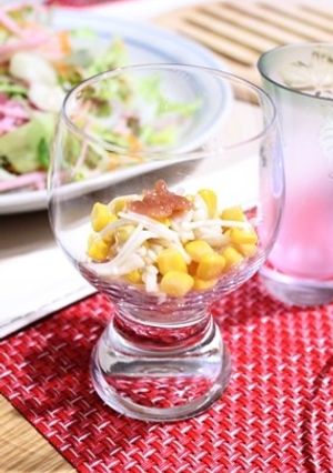 おつまみ＆お弁当に☆えのきコーンの梅和え-レシピのメイン写真
