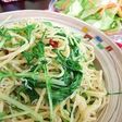 しらすと水菜のパジリコペペロンチーノ★