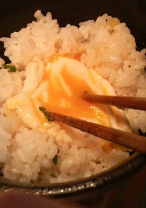 ラーメンのスープで。半熟卵ごはん-レシピのメイン写真