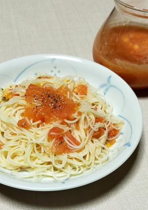 つぶしたトマトがよく絡むトマトそうめん-レシピのメイン写真