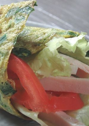 韮の薄焼き卵の野菜包み-レシピのメイン写真