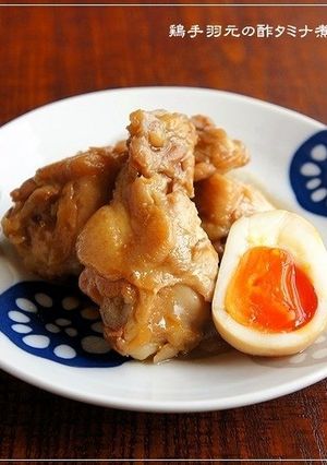 夏バテ予防！鶏手羽元の酢タミナ煮-レシピのメイン写真