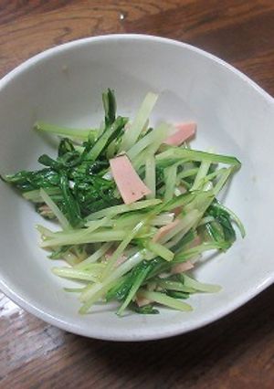 水菜とハムの炒め物-レシピのメイン写真