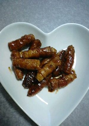 ブロッコリー茎の肉巻き-レシピのメイン写真
