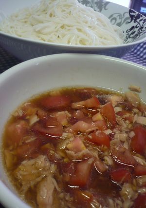 ★トマト&ツナそうめんつゆ★-レシピのメイン写真