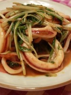 いかと水菜のオイマヨ炒め♡-レシピのメイン写真