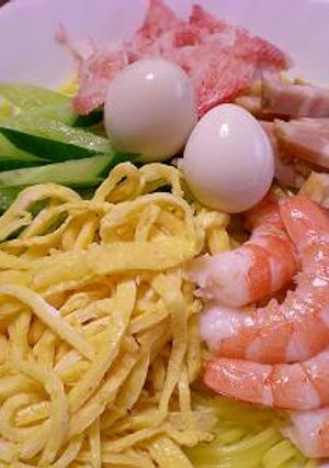 ツルシコ新食感!坂本製麺冷やし中華麺♪-レシピのメイン写真