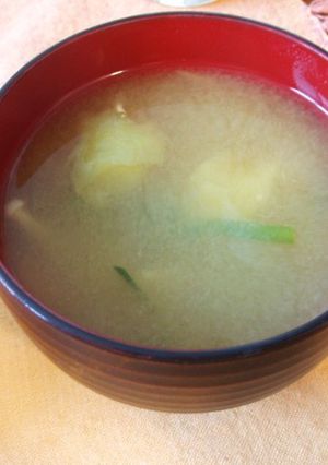 捨てないで！ゴーヤのわたを味噌汁にＩＮ！-レシピのメイン写真
