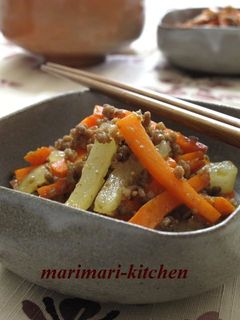 大根と人参のオイスター味噌きんぴら-レシピのメイン写真