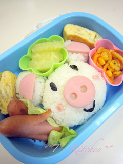 キャラ弁♡簡単ぶたさん弁当-レシピのメイン写真