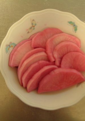 大根の梅酢＆赤紫蘇漬け-レシピのメイン写真