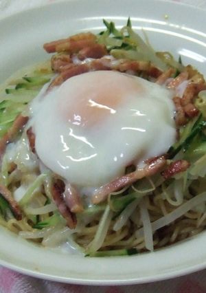 ピリっと辛い温玉冷し麺-レシピのメイン写真