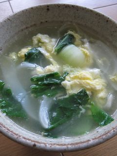 チンゲン菜と新たまねぎの簡単卵スープ-レシピのメイン写真