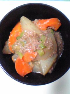 大根と人参のこってりひき肉煮-レシピのメイン写真