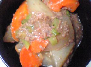 大根と人参のこってりひき肉煮-レシピのメイン写真