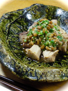 脂肪燃焼@湯引きマグロ★オクラ&納豆のせ-レシピのメイン写真