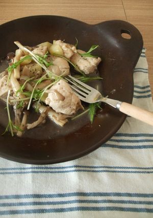 鶏ときのこの白ワイン蒸し-レシピのメイン写真
