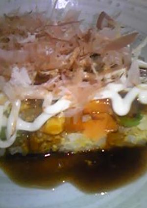冷やご飯で☆ノン小麦粉の超簡単お好み焼き-レシピのメイン写真