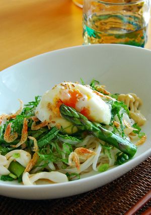 ポン酢でさっぱり！　稲庭サラダランチ-レシピのメイン写真