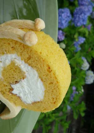 雨の日のお散歩♡かたつむりロールケーキ-レシピのメイン写真
