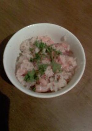 簡単美味しい♪えびとトマトの炊き込みご飯-レシピのメイン写真