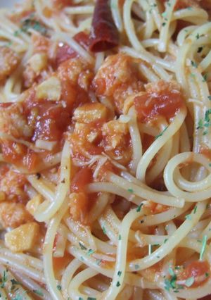 カニのトマトソーススパゲティー-レシピのメイン写真