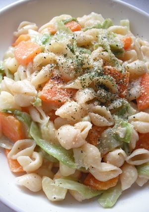 温野菜で味噌クリームのサラダパスタ-レシピのメイン写真