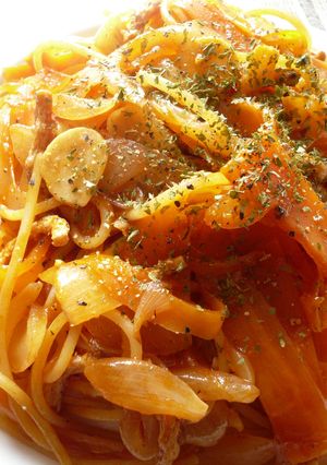 たっぷり野菜と大豆たんぱくのナポリタン。-レシピのメイン写真