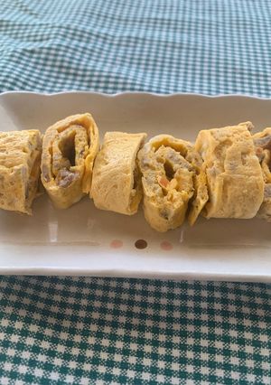電子レンジで具入りの卵焼き-レシピのメイン写真