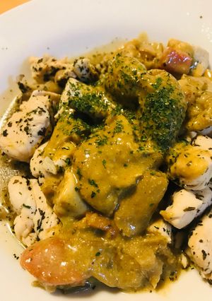 鶏肉＆新玉ネギのバジル炒め●カレーソース-レシピのメイン写真