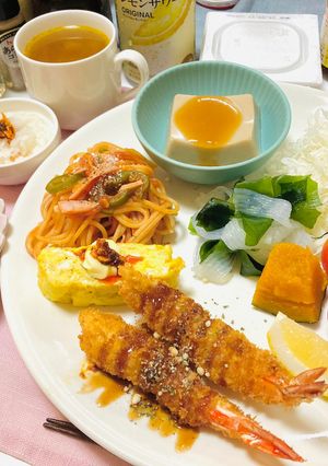 海老フライメインのプレートご飯-レシピのメイン写真