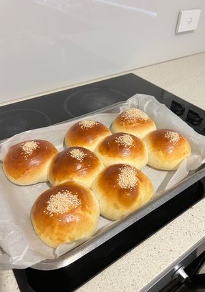 AIと作る！「ふっくらクリームパン」-レシピのメイン写真