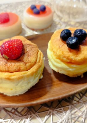 簡単ふわしゅわ♪スフレチーズケーキ-レシピのメイン写真
