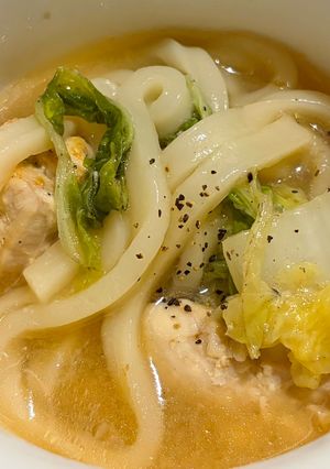 鶏と白菜の煮込みうどん-レシピのメイン写真