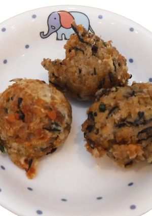 【保育園給食】納豆ひじきボール揚げ-レシピのメイン写真