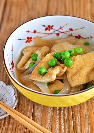 新玉ねぎと油揚げのくたくた煮-レシピのメイン写真