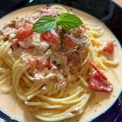 รูปของ ツナとトマトのクリームパスタ