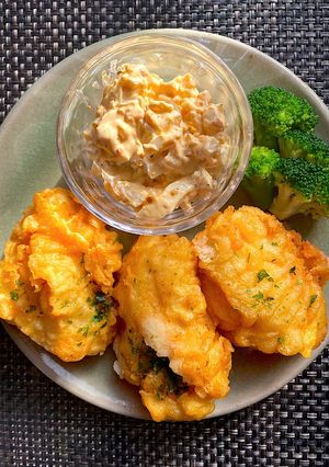 レンコンの味噌タルタル　鶏天ぷら-レシピのメイン写真