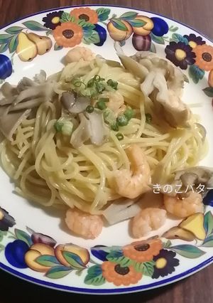 ワンパンスパゲティ、きのこバター醤油-レシピのメイン写真