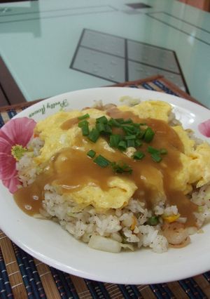 エビ炒飯(フワフワ玉子＆あんかけ)-レシピのメイン写真