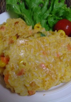 簡単★まぜまぜライスピザ（幼児食）-レシピのメイン写真