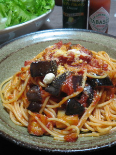ナスとトマトのスパゲッティ-レシピのメイン写真