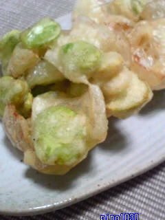 旬を味わう!そら豆と新玉ねぎのかき揚げ-レシピのメイン写真