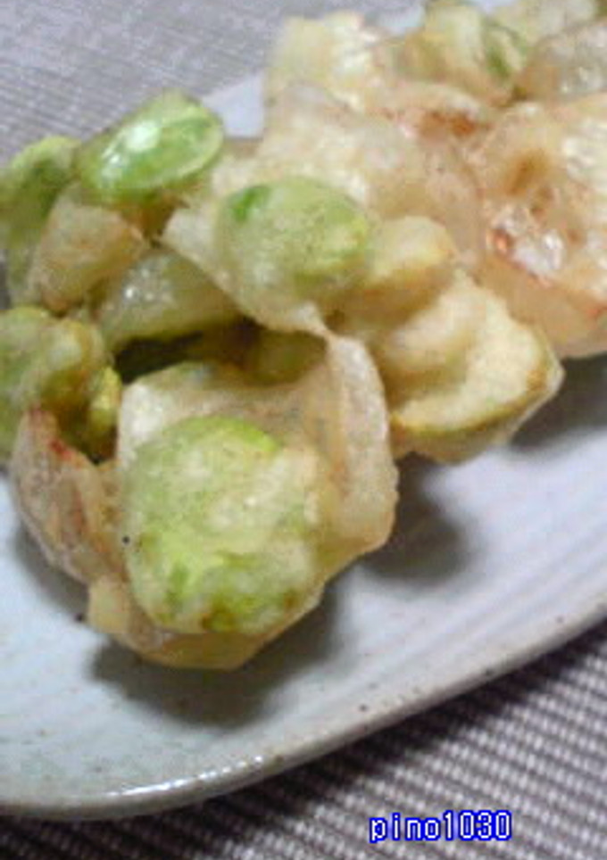 旬を味わう！そら豆と新玉ねぎのかき揚げ-レシピのメイン写真