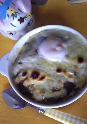 昨日の残りで！月見カレードリア☆-レシピのメイン写真