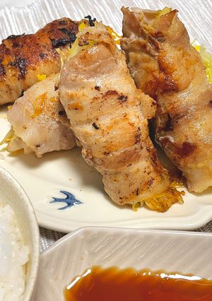 沢庵の食感が楽しい！キャベツの豚バラ巻き-レシピのメイン写真