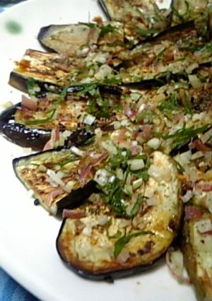 薬味たっぷりのナス焼き♪-レシピのメイン写真